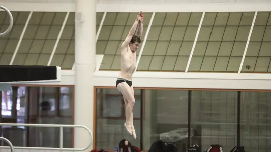 Georgia diver Zach Allen during an invitational against Georgia Tech and Florida State at Gabrielsen Natatorium in Athens, Ga., on Wednesday, Nov. 18, 2020. (Photo by Tony Walsh)