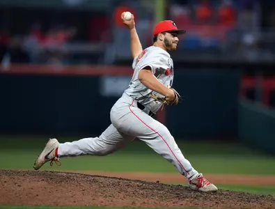 Georgia pitcher Collin Caldwell (47) pitches against Clemson Tuesday, March 30, 2021 at Clemson's Doug Kingsmore Stadium. Bart Boatwright/The Clemson Insider