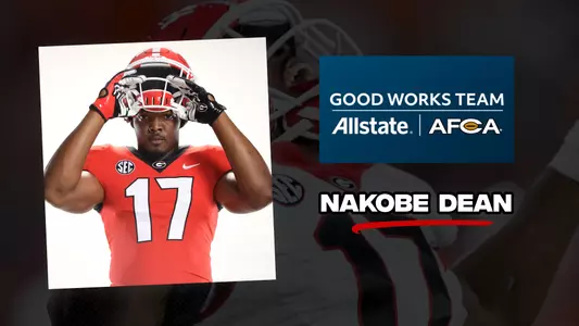 21FB Nakobe Dean - Allstate AFCA Good Works Team