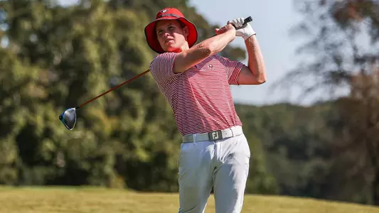 Georgia golfer Ben van Wyk during practice at Athens Country Club in Athens, Ga., on Wednesday, Oct. 20, 2021. (Photo by Mackenzie Miles)