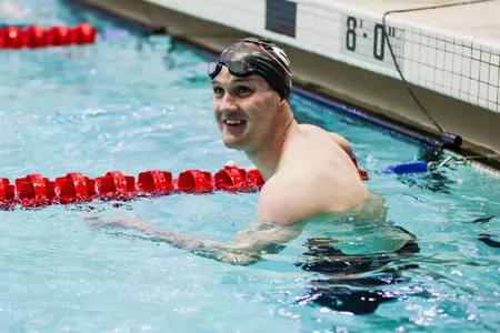Keegan Walsh competes for Georgia against Emory on Jan. 29 at Gabrielsen Natatorium.