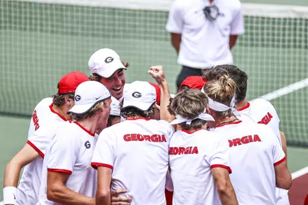 Georgia during the first and second rounds of the 2021 NCAA men’s tennis championships at the Dan Magill Tennis Complex in Athens, Ga., on Saturday, May 8, 2021. (Photo by Tony Walsh)