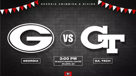 Georgia takes on Georgia Tech in a dual meet on Wednesday, Oct. 12 in Atlanta.