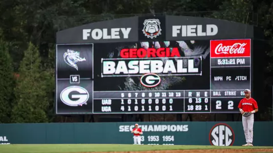 Georgia during a game against UAB at Foley Field in Athens, Ga., on Saturday Oct. 16, 2022. (Photo by Kari Hodges)