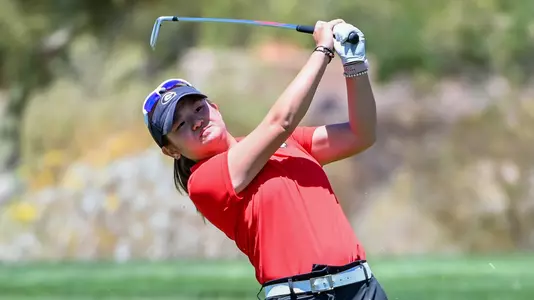 Jenny Bae participates in the 2022 NCAA Women's Golf Championship at the Grayhawk Golf Club on Monday, May 23, 2022 in Scottsdale, Arizona.