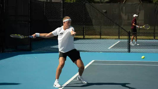 Redshirt freshman Ethan Quinn at the ITA All-American Championships.