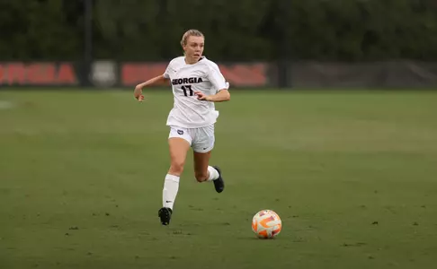 Georgia defender Madison Haugen (17) during a match against Tennessee.