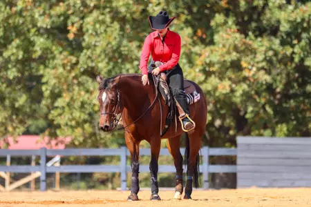 Georgia during a meet against Auburn at the UGA Equestrian Complex in Bishop, Ga., on Saturday, Oct. 7, 2022. (Photo by Kari Hodges)