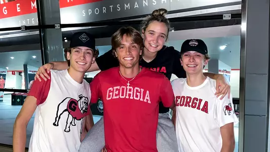 Estelle Haugen w/ Brothers Banner