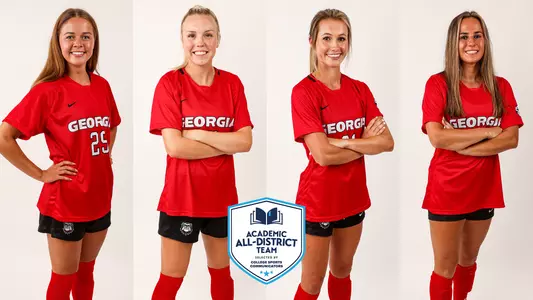 Four members of the Georgia soccer team were named to the 2022 CSC Academic All-District Team.