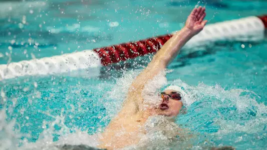 Ian Grum competes in the 200 backstroke during the Georgia Invitational on Nov. 19, 2022.