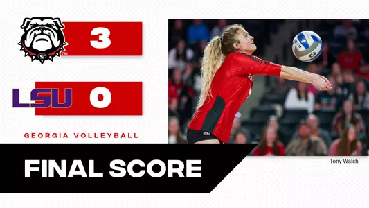 22VB Score - Georgia 3, LSU 0