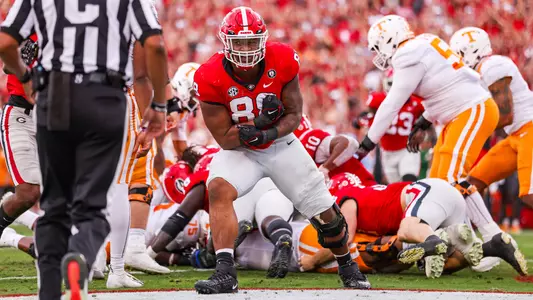 Georgia defensive lineman Jalen Carter (88) during Georgiaâ??s game against Tennessee on Dooley Field at Sanford Stadium in Athens, Ga., on Saturday, Nov. 5, 2022. (Photo by Tony Walsh)