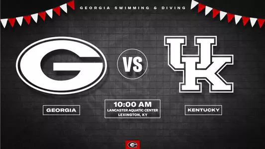Georgia faces Kentucky in dual meet competition on Monday, Dec. 19 in Lexington, Ky.