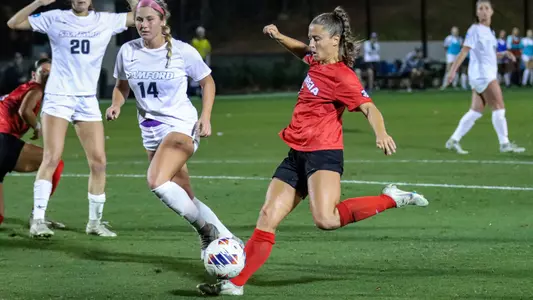 Georgia midfielder Abby Boyan (5) during Georgiaâ??s first round match of the 2022 Division I Womenâ??s Soccer Championship against Samford at Turner Soccer Complex in Athens, Ga., on Friday, Nov. 11, 2022. (Photo by Kari Hodges)