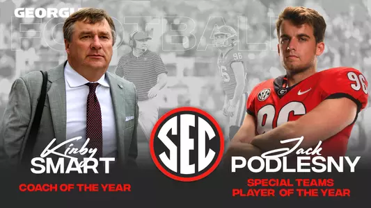 22FB SEC Honors - Coach Smart and Podlesny