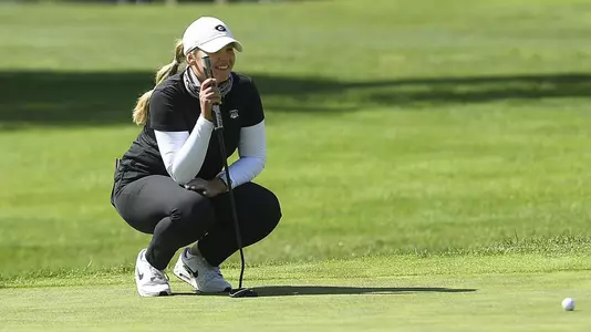 Isabella Holpfer during the NCAA Regional in Columbus, Ohio, on Monday, May 10, 2021. (Photo by Tim Cowie)