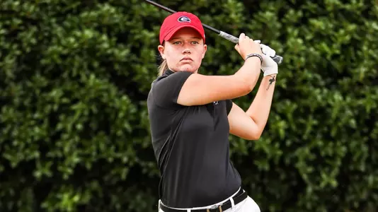 Action shot of freshman Loralie Cowart (Photo by Tony Walsh)