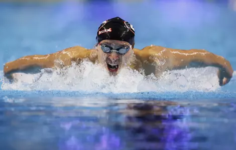 OMAHA, NEBRASKA - JUNE 15: Luca Urlando of the United States competes in a preliminary heat for the Men’s 200m butterfly during Day Three of the 2021 U.S. Olympic Team Swimming Trials at CHI Health Center on June 15, 2021 in Omaha, Nebraska. (Photo by Tom Pennington/Getty Images)2021 U.S. Olympic Trials - Swimming - Day 3