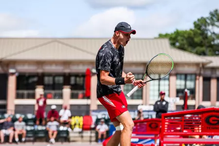 Georgia during a match against Florida State for the first round of the 2022 NCAA Division I Men’s Tennis Championships at Henry Feild Stadium in Athens, Ga., on Saturday, May 7, 2022. (Photo by Tony Walsh)