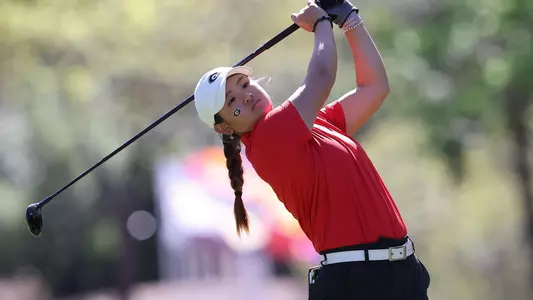 Jenny Bae competes in the 2022 SEC Championships. (Photo by Jimmy Mitchell)