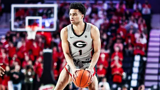 Georgia basketball player Jabri Abdur-Rahim (1) during a game against Memphis at Stegeman Coliseum in Athens, Ga., on Wednesday, Dec. 1, 2021. (Photo by Tony Walsh)