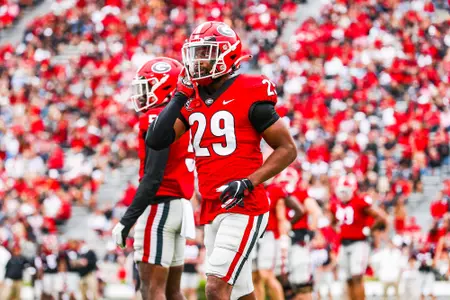 Georgia defensive back Christopher Smith (29) during Georgia’s G-Day spring scrimmage on Dooley Field at Sanford Stadium in Athens, Ga., on Saturday, April 16, 2022. (Photo by Tony Walsh)