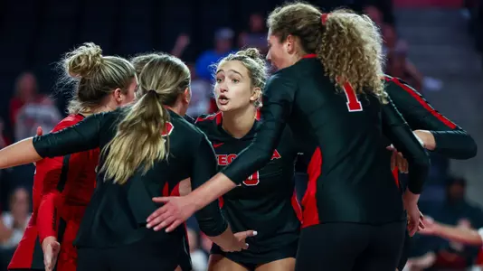 Georgia outside hitter Estelle Haugen (10) during an exhibition match against Clemson at Stegeman Coliseum in Athens, Ga., on Saturday, Aug. 20, 2022. (Photo by Tony Walsh)
