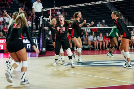 Georgia outside hitter Kacie Evans (23) during a match against Charlotte at Stegeman Coliseum in Athens, Ga., on Friday, Sept. 2, 2022. (Photo by Tony Walsh)