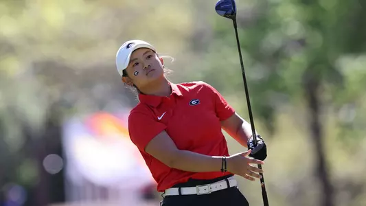 Jenny Bae in the second round of the 2022 SEC Women's Golf Championships at Greystone Golf & Country Club. (Photo by Jimmy Mitchell)
