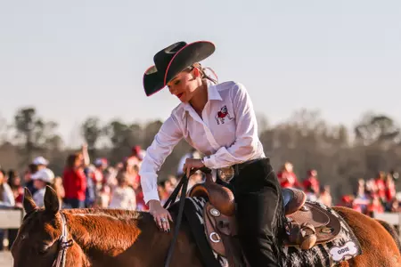 Georgia during a meet against Auburn at UGA Equestrian Complex in Athens, Ga., on Friday, March 4, 2022. (Photo by Mackenzie Miles)
