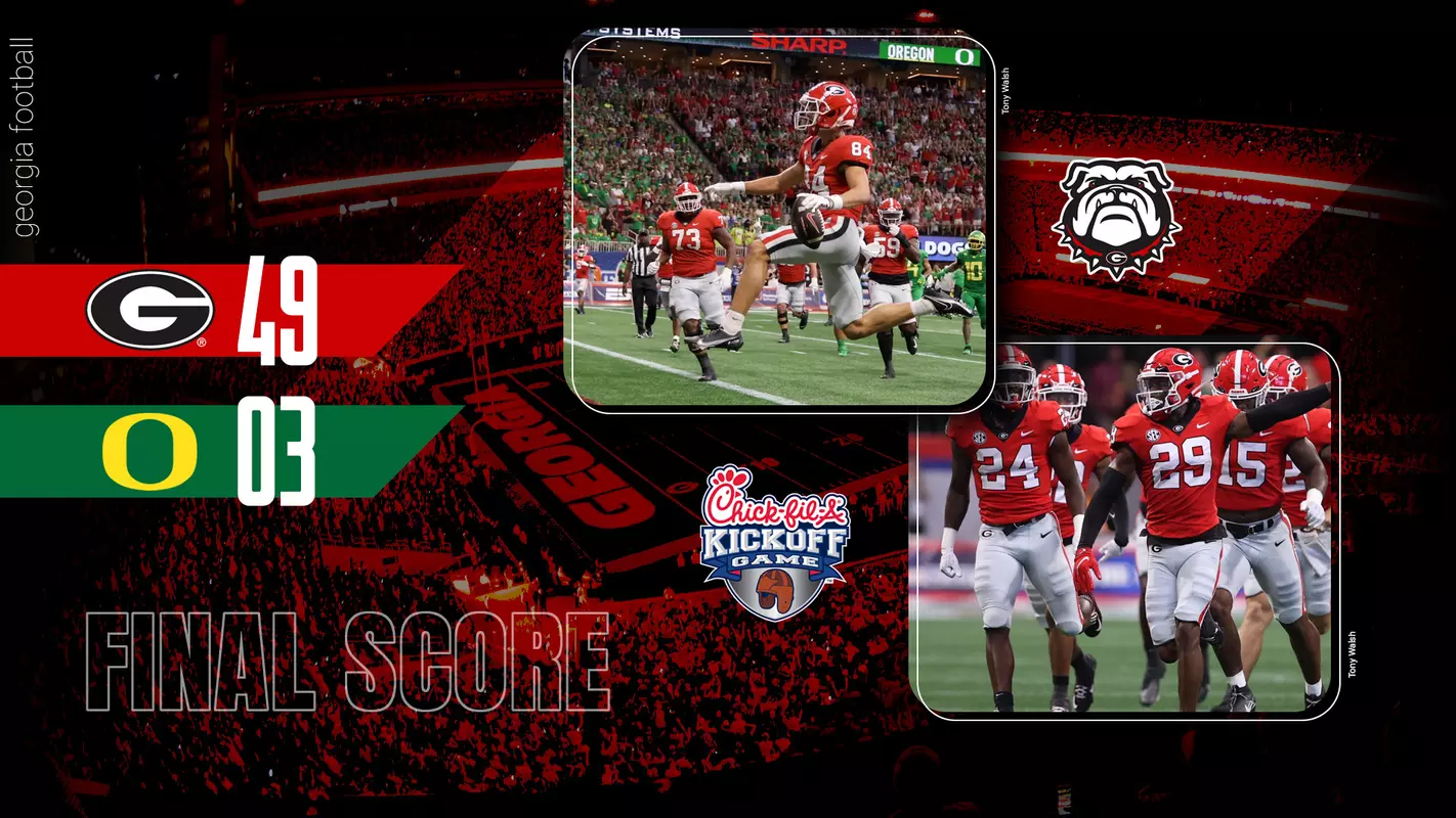 22FB Score - Georgia 49, Oregon 3