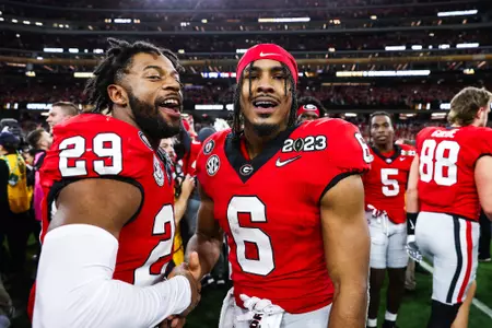 Georgia after winning the 2023 College Football Playoff National Championship at SoFi Stadium in Los Angeles, Calif., on Monday, Jan. 9, 2023. (Photo by Tony Walsh)