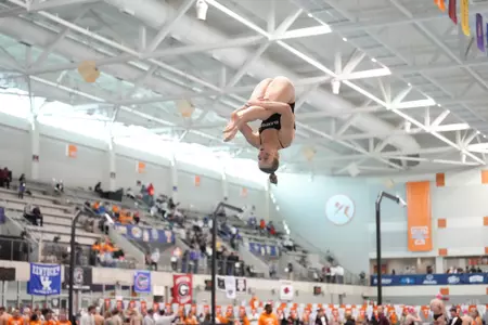 KNOXVILLE, TN - FEBRUARY 15, 2022 - 2022 SEC swimming and Diving Championships at the Allan Jones Aquatic Center in Knoxville, TN. Photo By Tim Gangloff.