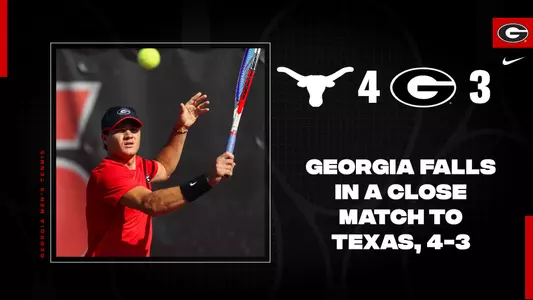 Graphic for recap regarding Georgia's 4-3 loss to Texas on January 22, 2023.