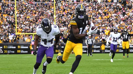George Pickens during the Steelers' week five game against the Ravens.