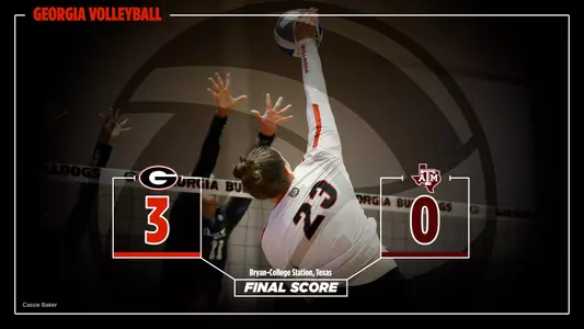 23VB Score - Georgia 3, Texas A&M 0