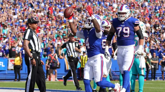 ORCHARD PARK, NEW YORK - OCTOBER 1: at Highmark Stadium on October 1, 2023 in Orchard Park, New York. (Photo by Timothy T Ludwig/Getty Images) *** Local Caption ***