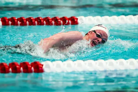 Georgia swimmer Jake Magahey competes in a dual meet against Emory.
