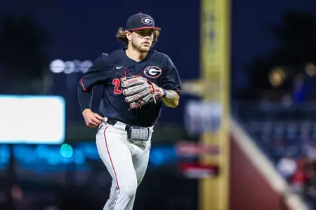 Paul Toetz during Georgia’s exhibition against Florida at 121 Financial Ballpark in Jacksonville, Fla., on Friday, Oct. 27, 2023. (Kari Hodges/UGAAA)