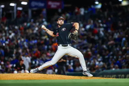 Daniel Padysak during Georgia’s exhibition against Florida at 121 Financial Ballpark in Jacksonville, Fla., on Friday, Oct. 27, 2023. (Kari Hodges/UGAAA)