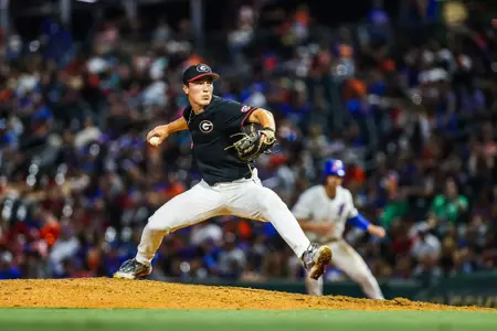 Zach Harris during Georgia’s exhibition against Florida at 121 Financial Ballpark in Jacksonville, Fla., on Friday, Oct. 27, 2023. (Kari Hodges/UGAAA)