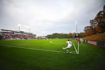 Georgia midfielder Nicole Vernis (23) during Georgia’s first round match of the 2023 Division I Women’s Soccer Championship against Liberty at Turner Soccer Complex in Athens, Ga., on Friday, Nov. 10, 2023. (Tony Walsh/UGAAA)