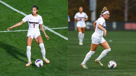 Georgia soccer players Croix Bethune and Summer Denigan were named to the United Soccer Coaches All-Southeast Region Team.