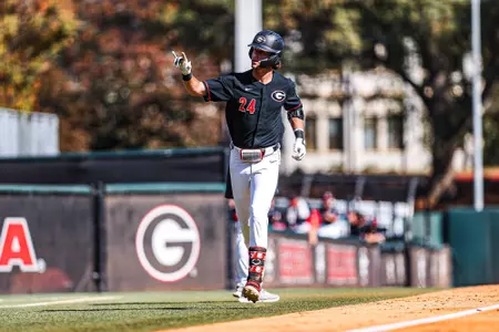 Georgia first baseman and outfielder Charlie Condon (24) during Georgia’s game against Kennesaw State at Foley Field in Athens, Ga., on Sunday, Nov. 5, 2023. (Kari Hodges/UGAAA)