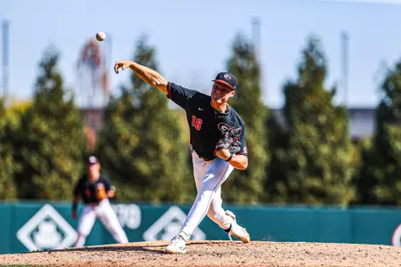 Georgia pitcher Kolten Smith (16) during Georgia’s game against Kennesaw State at Foley Field in Athens, Ga., on Sunday, Nov. 5, 2023. (Kari Hodges/UGAAA)