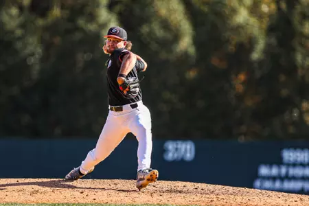 Georgia pitcher Brandt Pancer (30) during Georgia’s game against Kennesaw State at Foley Field in Athens, Ga., on Sunday, Nov. 5, 2023. (Kari Hodges/UGAAA)