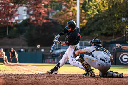 Georgia outfielder Dillon Carter (1) during Georgia’s game against Kennesaw State at Foley Field in Athens, Ga., on Sunday, Nov. 5, 2023. (Kari Hodges/UGAAA)