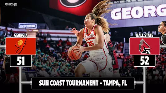 23WBB Score - Georgia 51, Ball State 52