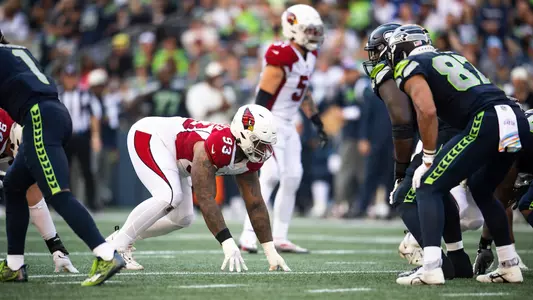 Arizona Cardinals defensive end Jonathan Ledbetter (93) during the 2022 regular season game between the Arizona Cardinals and the Seattle Seahawks on Sunday, Oct. 16, 2022 in Seattle, WA.